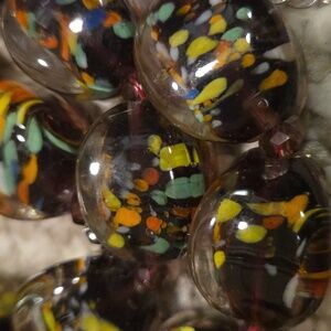 Vintage Murano Glass necklace and earring set. (20 inch necklace. )